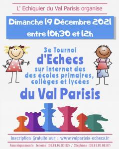 3e Tournoi des Scolaires du Val Parisis - Dimanche 19 dcembre 2021